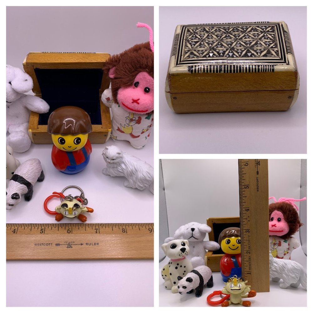 Lot of 8 Small Vintage Toys - Plush Lego Pokemon Meowth Dalmation Monkey Panda - Picture 10 of 13